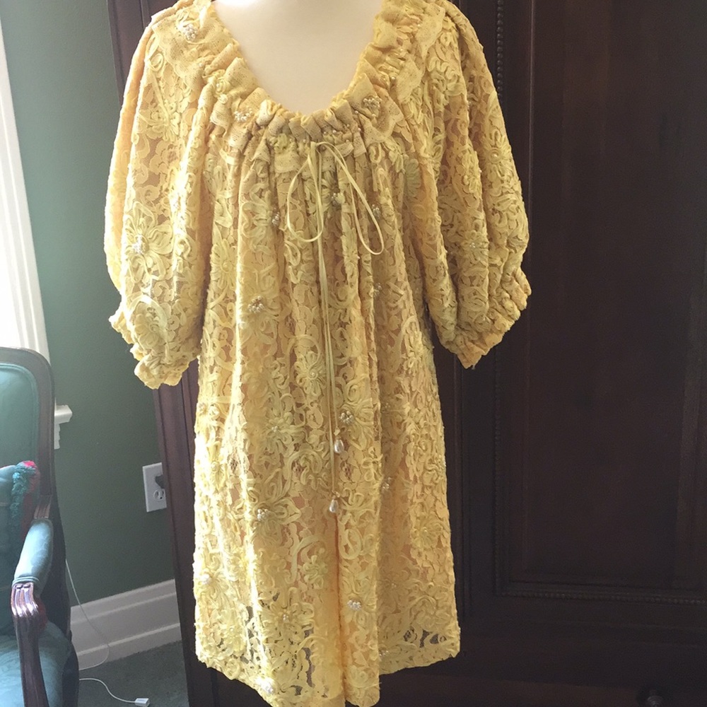Beaded, lace dress